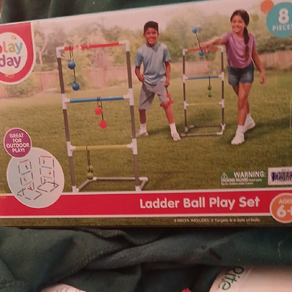 Play Day Ladder Ball Game Set - Red, Blue, Green